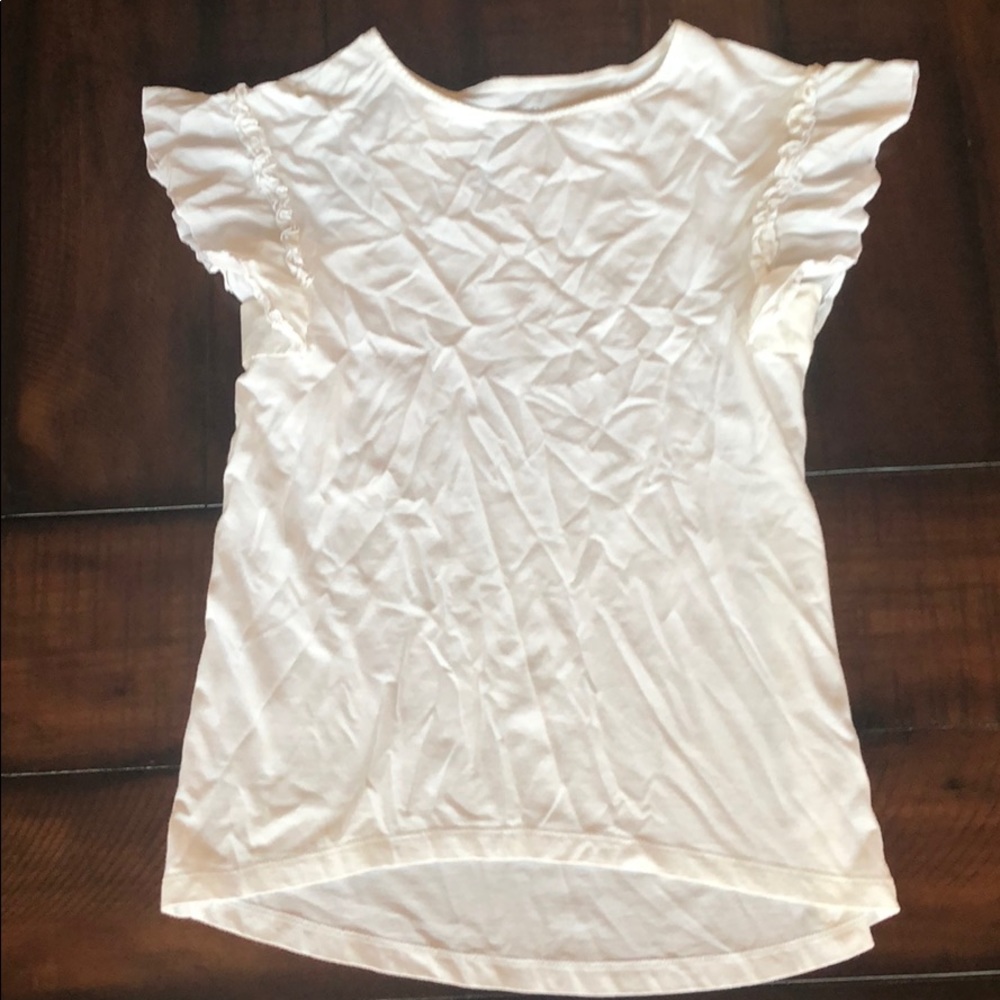Cotton t shirt with ruffles